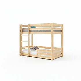 Letto a castello per bambini Mila Classic con barriera - naturale, ADEKO®