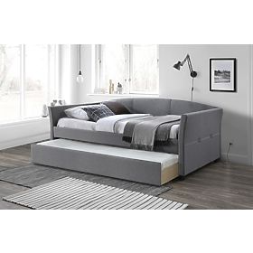 Letto con letto estraibile SANNA 90 x 200 cm - Grigio