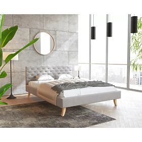 Letto imbottito Kalifornia 120 x 200 cm - grigio