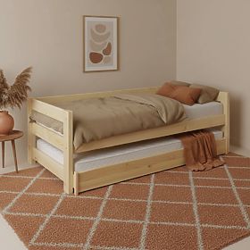 Letto in legno con letto estraibile 90x200 cm - pino