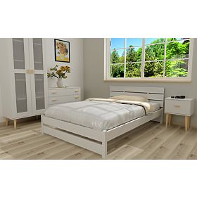 Letto in legno Max 200 x 120 cm - bianco