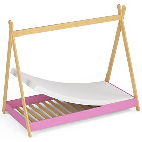 Letto per bambini 160x80 GEM con materasso rosa