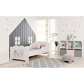 Letto per bambini ANNA con materasso 140x70 Ragazza con unicorno
