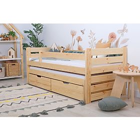 Letto per bambini con letto estraibile Praktik Modern - naturale, Ourbaby®