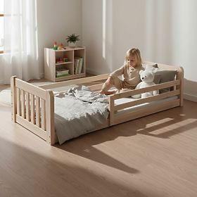 Letto per bambini Jerry - naturale, basso, BANABY