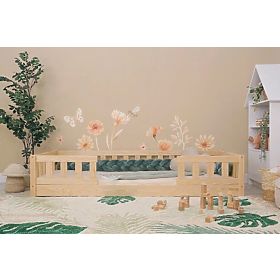 Letto per bambini Ourbaby Meadow 2 sponde - naturale, Ourbaby®
