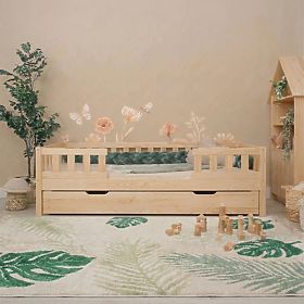 Letto per bambini Ourbaby Meadow plus 2 sponde - naturale, Ourbaby®