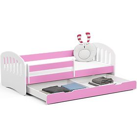 Letto per bambini PLAY 180x80 Rosa + Materasso