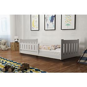 Letto per bambini Tom - bianco, basso