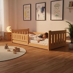 Letto per bambini Tom - naturale, basso, BANABY