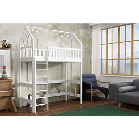 Letto rialzato Pavel - bianco