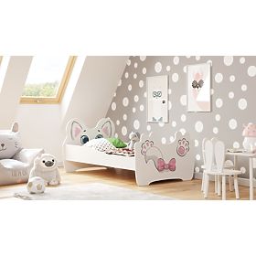 Letto Singolo Pink Cat 140x70 con Materasso