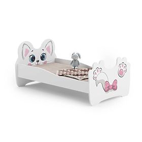 Letto Singolo Pink Cat 160x80 con Materasso