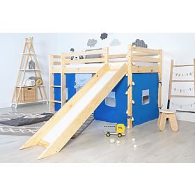 Letto rialzato per bambini Ourbaby Modo con scivolo - pino