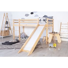 Letto rialzato per bambini Ourbaby Modo con scivolo - pino