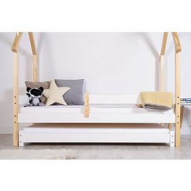 Letto estraibile Vario con materasso in schiuma - bianco, Litdrew