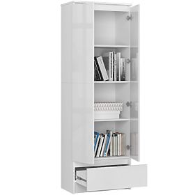 LIBRERIA CHIUSA R60 2D 1SZ CLP PK BIANCO/ BIANCO LUCIDO