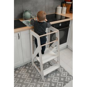 Torre apprendimento Montessori Pola Scandi - bianca, LilaBaby