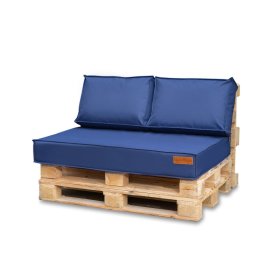 Set di cuscini per mobili pallet - Blu scuro