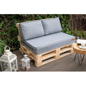 Set di cuscini per mobili pallet - Grigio chiaro, FLUMI