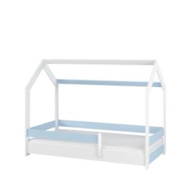 Letto della casa Sofia 160x80 cm - blu, BabyBoo