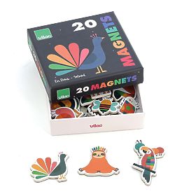 Magneti in legno - animali arcobaleno
