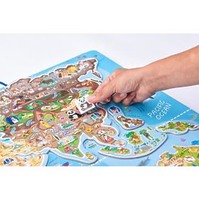 Mappa del mondo magnetica educativa 2 in 1