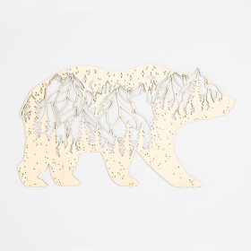Pittura geometrica in legno - Bear Mountains - diversi colori, Elka Design
