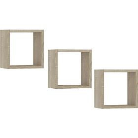 MENSOLA DA PARETE K 25x25cm SET 3pz ROVERE SONOMA