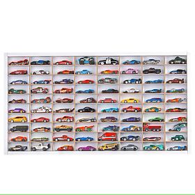 Scaffale per macchinine Hot Wheels - bianco, 80 posti, LilaBaby