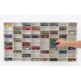 Mensola per macchinine Hot Wheels - bianca, 80 posti