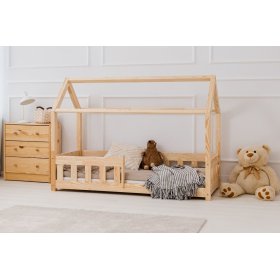 Letto casetta per bambini con barriera Mila Classic