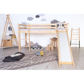 Letto soppalco bambini Ourbaby Modo con scivolo - pino