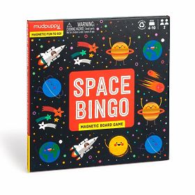 Mudpuppy Gioco da tavolo magnetico Bingo spaziale, Mudpuppy