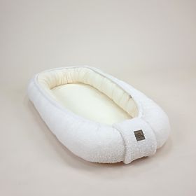 Nido per bambini Teddy in mussola e lana - ecru, TOLO