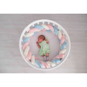 Guardrail intrecciato 240 cm - rosa con blu, TOLO