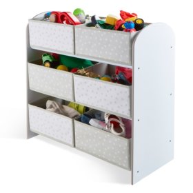 Organizer per giocattoli con scatole grigie e bianche, Moose Toys Ltd 