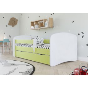 Letto per bambini con barriera Ourbaby - verde-bianco