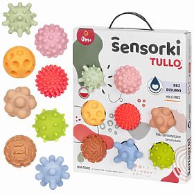 Palline Sensoriali Pastello Tullo - 8 palline senza fori