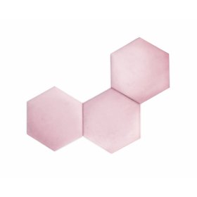 Pannello imbottito Hexagon - rosa cipria, MIRAS