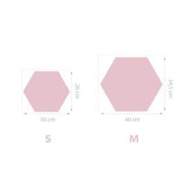 Pannello imbottito Hexagon - rosa cipria