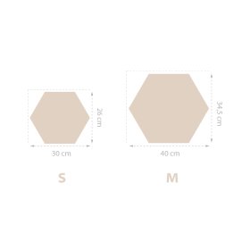 Pannello imbottito Hexagon - crema