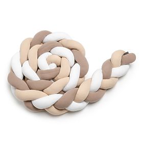 Paracolpi intrecciato - bianco, beige e mocca, T-Tomi