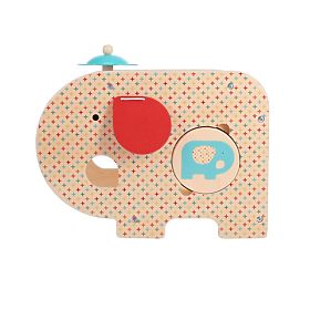 Petit Collage Elefante musicale in legno 5 in 1