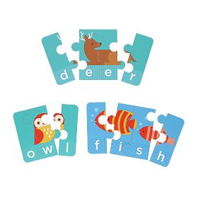 Petit Collage Il mio primo puzzle di ortografia con animali