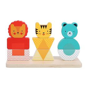 Petit Collage Puzzle in Legno da Assemblare Leone, Tigre e Orso, Petit Collage