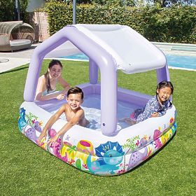 Piscina gonfiabile con tettoia per bambini viola INTEX 57470-DINO