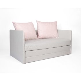 Divano letto Jack - grigio chiaro / rosa purd, SFM