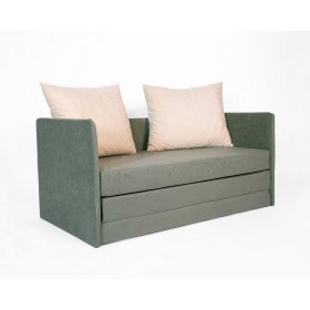 Divano letto Jack - verde scuro/beige, SFM