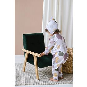 Poltrona per bambini retrò Velvet - verde scuro